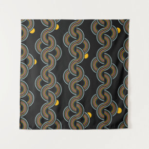 Geo Stripe: Trendy Vintage Design Tapestry