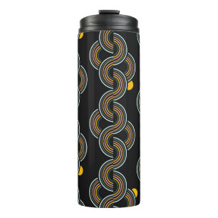 Geo Stripe: Trendy Vintage Design Thermal Tumbler
