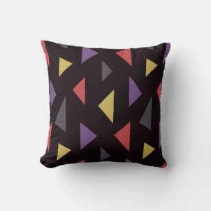 Geo Triangles Multicolored Throw Pillow