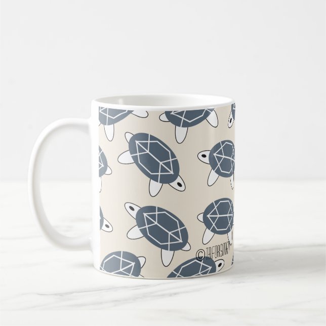 Geo turtle mug - Geo Cat collection by TR Forsman (Left)