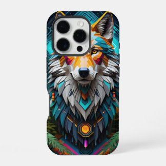 Geo Wolf iPhone 16 Pro Case