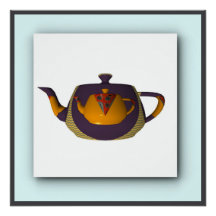 Geo Yellow Purple Double Teapot