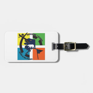GEOCACHE ALASKA & STATE MOTTO LUGGAGE TAG