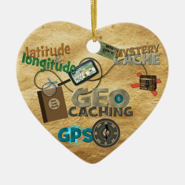 Geocache Fever - Customise Ceramic Ornament (Front)