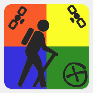 Geocache Logo Square Sticker
