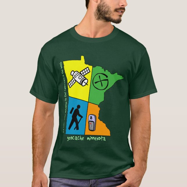 Geocache Minnesota 4-Colours Shirt (Front)