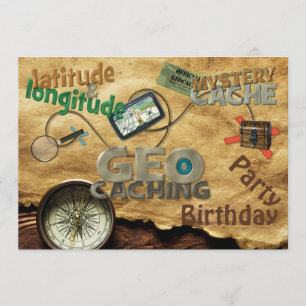 Geocache Party Invitation - Customise