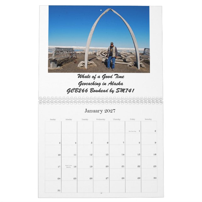 GeocacheAlaska 2012 Monthly Calendar (Jan 2027)