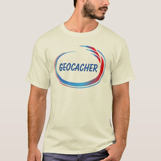 Geocacher Blue Splash T-Shirt (Front)
