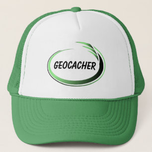 Geocacher Green Splash Trucker Hat