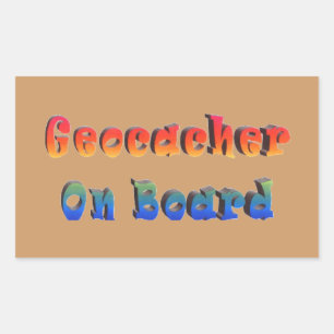 Geocacher On Board Rectangular Sticker
