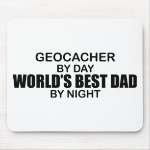 Geocacher World's Best Dad by Night Mouse Pad
