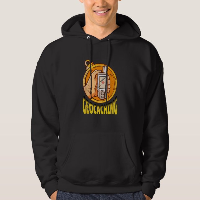 Geocaching addict Cool Outfit for hiking fans Hoodie (Front)