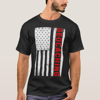 Geocaching American Flag USA Patriotic Geocache Ta T-Shirt
