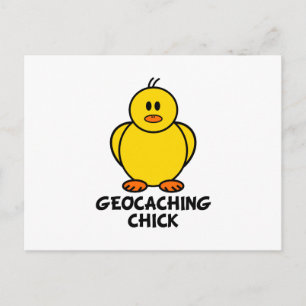 Geocaching Chick Postcard