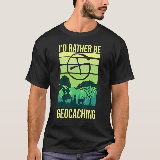 Geocaching Container Treasure Chest GPS Map Geocac T-Shirt (Front)