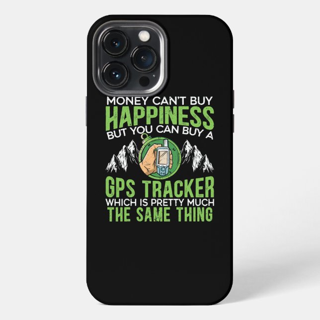 Geocaching Geocacher Cache GPS Tracking Treasure iPhone Case (Back)