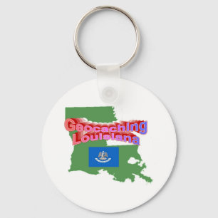 Geocaching Louisiana Keychain