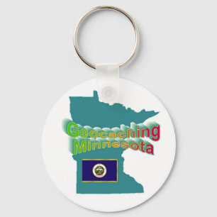 Geocaching Minnesota Keychain
