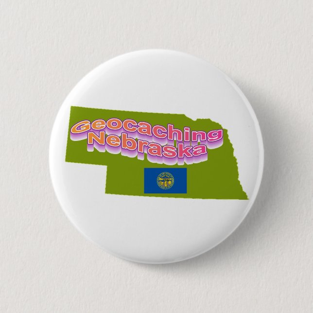 Geocaching Nebraska Button (Front)