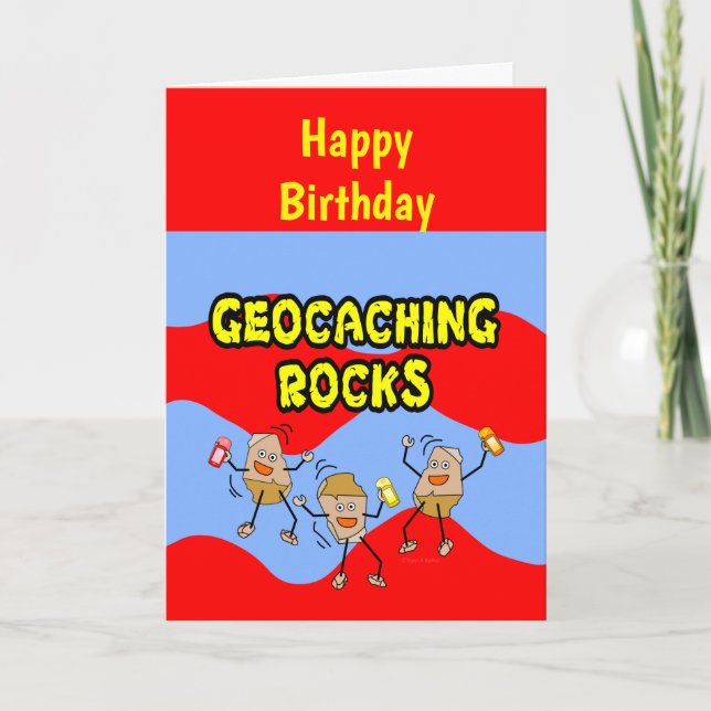 Geocaching Rocks Card (Front)