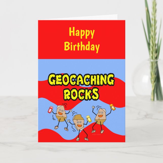 Geocaching Rocks Card (Front)