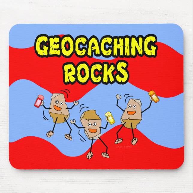 Geocaching Rocks Mouse Pad (Front)