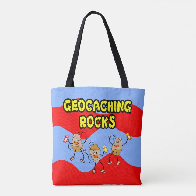 Geocaching Rocks Tote Bag (Back)