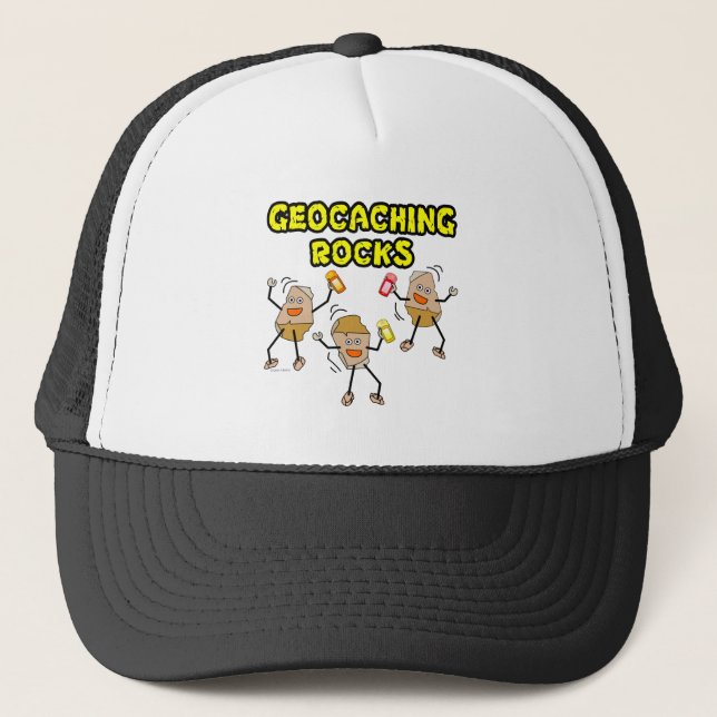 Geocaching Rocks Trucker Hat (Front)