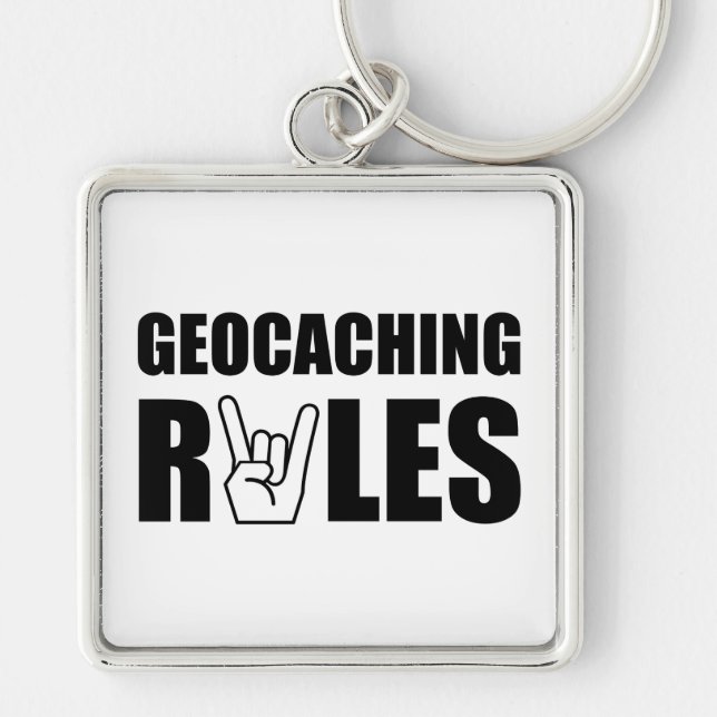 Geocaching Rules Key Ring (Front)