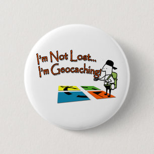 Geocahing 6 Cm Round Badge