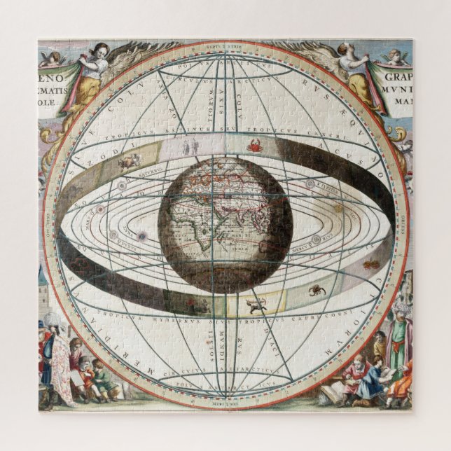 Geocentric model jigsaw puzzle (Vertical)