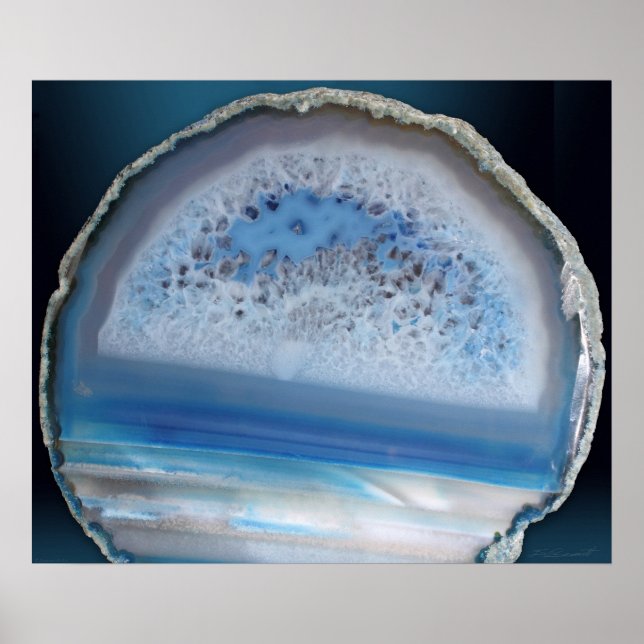 Geode Blue 2 Art Print -24x20 -other sizes also (Front)