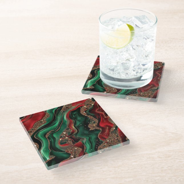 Geode Christmas Coaster (Angled)