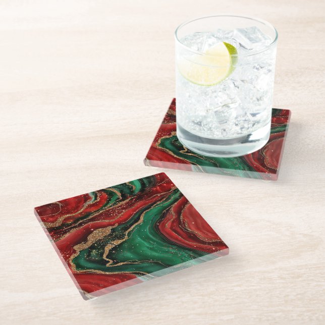 Geode Christmas Coaster (Angled)