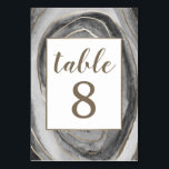 Geode Gemstone Agate Wedding Table Number Cards<br><div class="desc">Geode Gemstone Agate Wedding Table Number Cards - feature a watercolor print in shades of grey and black. This design is also themed with faux gold foil and printed faux gold modern font lettering. View the entire collection found on this page to complete the look of your event.</div>