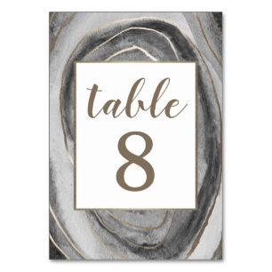 Geode Gemstone Agate Wedding Table Number Cards