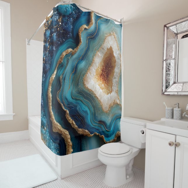 Geode Shower Curtain (In Situ)