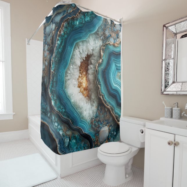 Geode Shower Curtain (In Situ)