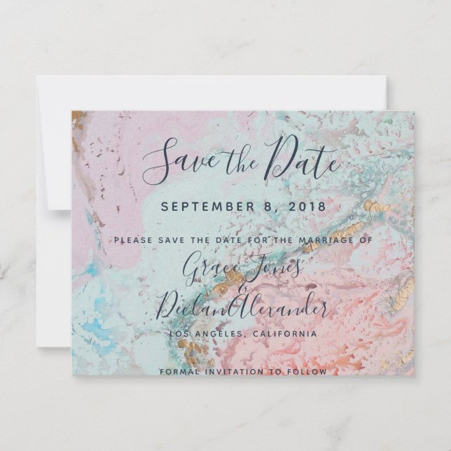 Geode Wedding Invitation Suite (Front)