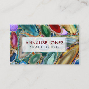 Geodes crystal pattern - Multicolor Business Card
