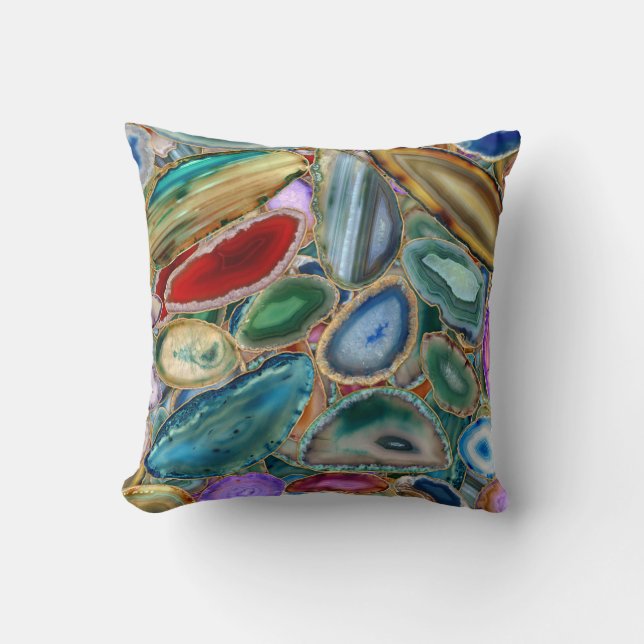 Geodes crystal pattern - Multicolor Cushion (Front)