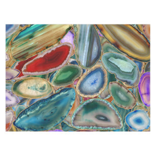 Geodes crystal pattern - Multicolor Tablecloth