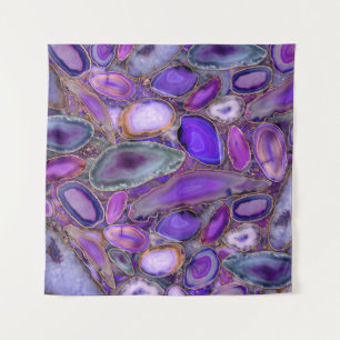 Geodes crystal pattern - Purple and Violet Tapestry