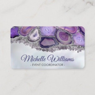 Geodes crystals - Purple and Violet Business Card