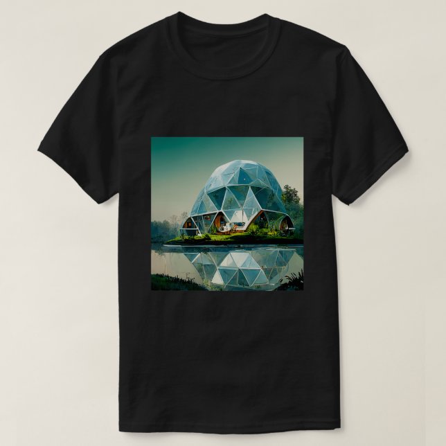 GEODESIC DOME HOUSE T-Shirt (Design Front)