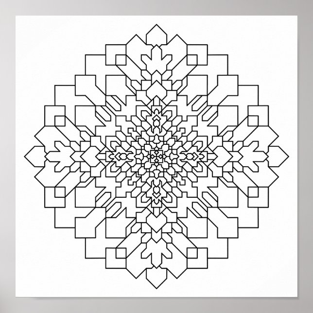 Geoemetric Mandala #15 Poster (Front)