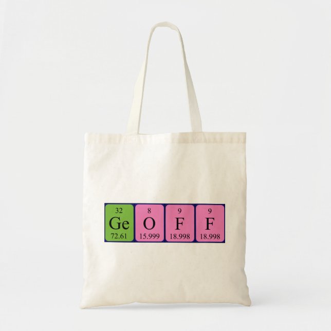 Geoff periodic table name tote bag (Front)