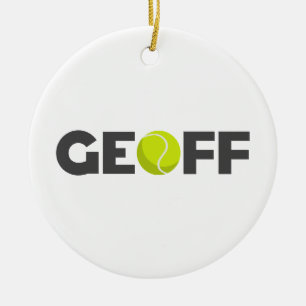 Geoff Tennis Ceramic Ornament