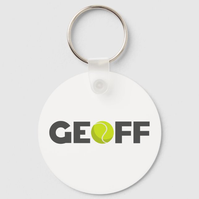 Geoff Tennis Key Ring (Front)